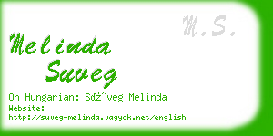 melinda suveg business card